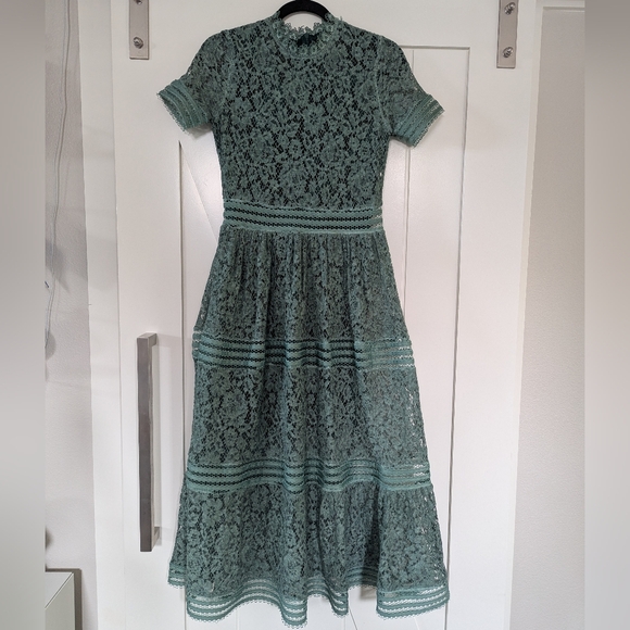 NWT Karina Baltic Born Green Lace Dress in Size Medium - Picture 3 of 8